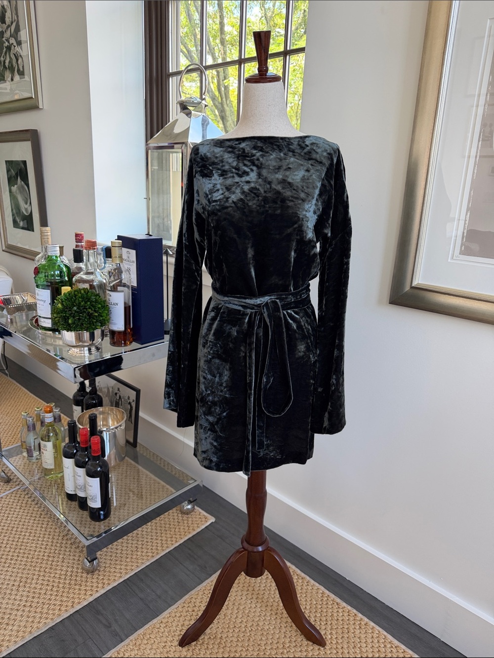 Krizia Crushed Velvet Tunic M